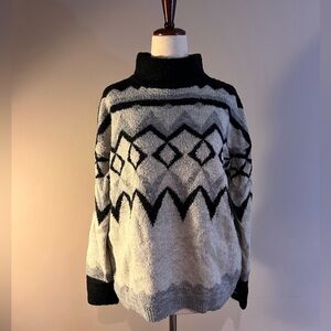 Maurice’s size small mock neck black and grey sweater